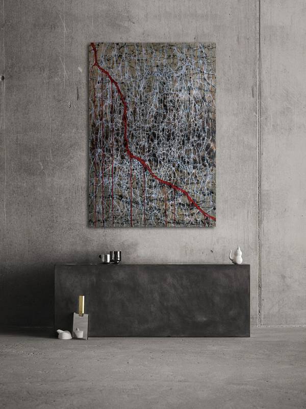 Lаva Abstract Painting Liudmila Davydenko - Subjektiv.art