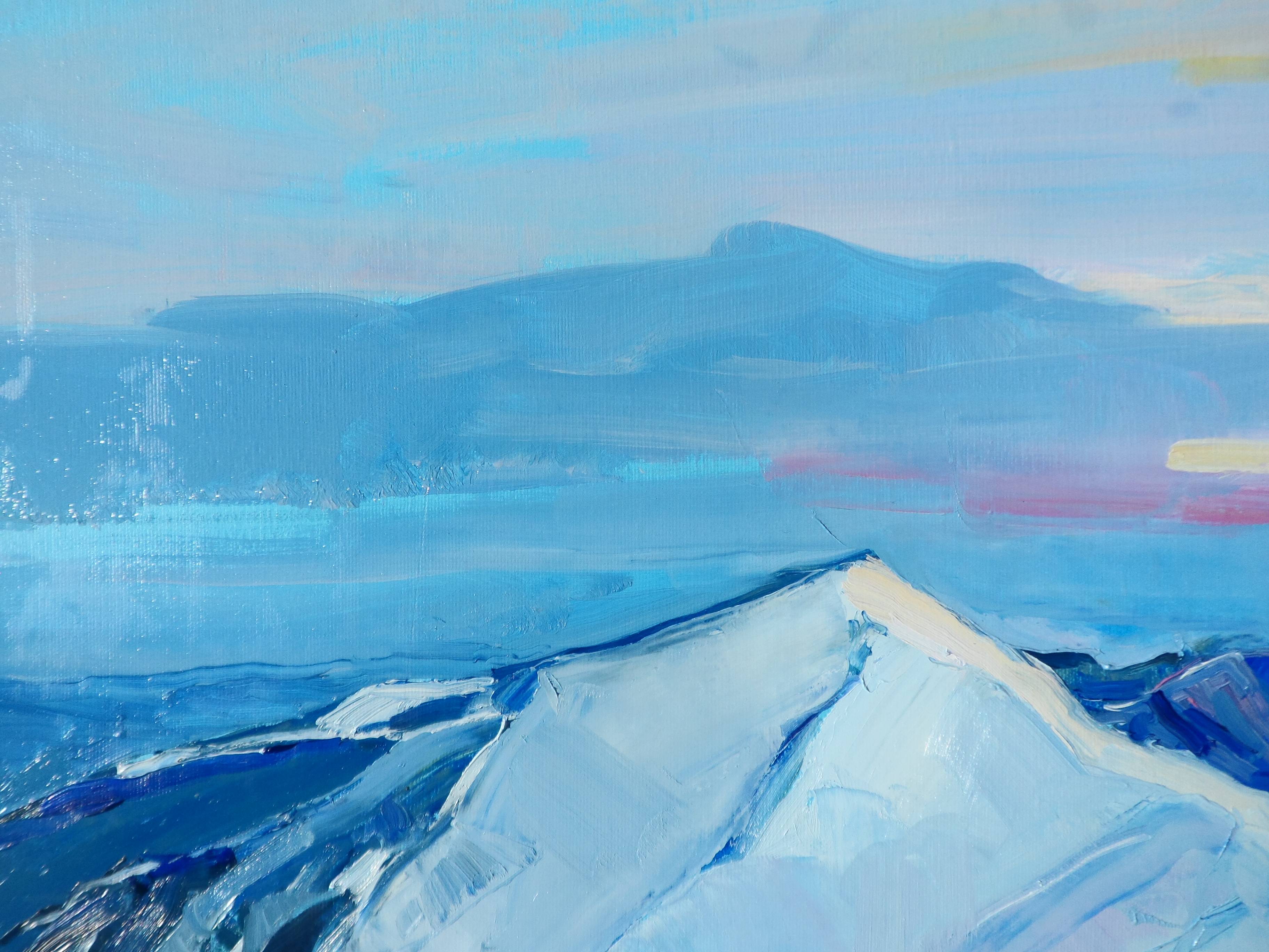 " Mountains in winter " Fine Art Painting Yehor Dulin - Subjektiv.art