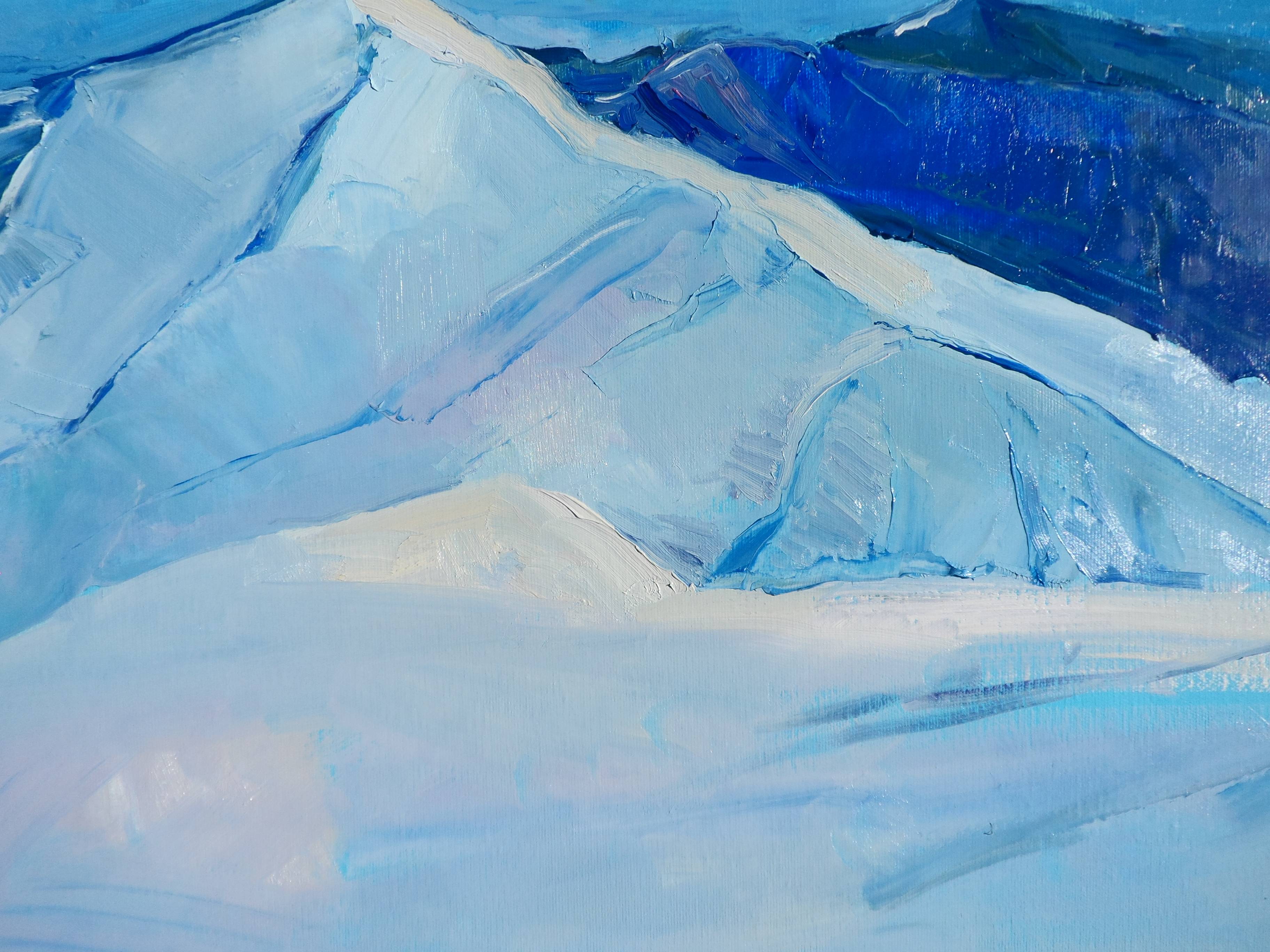 " Mountains in winter " Fine Art Painting Yehor Dulin - Subjektiv.art