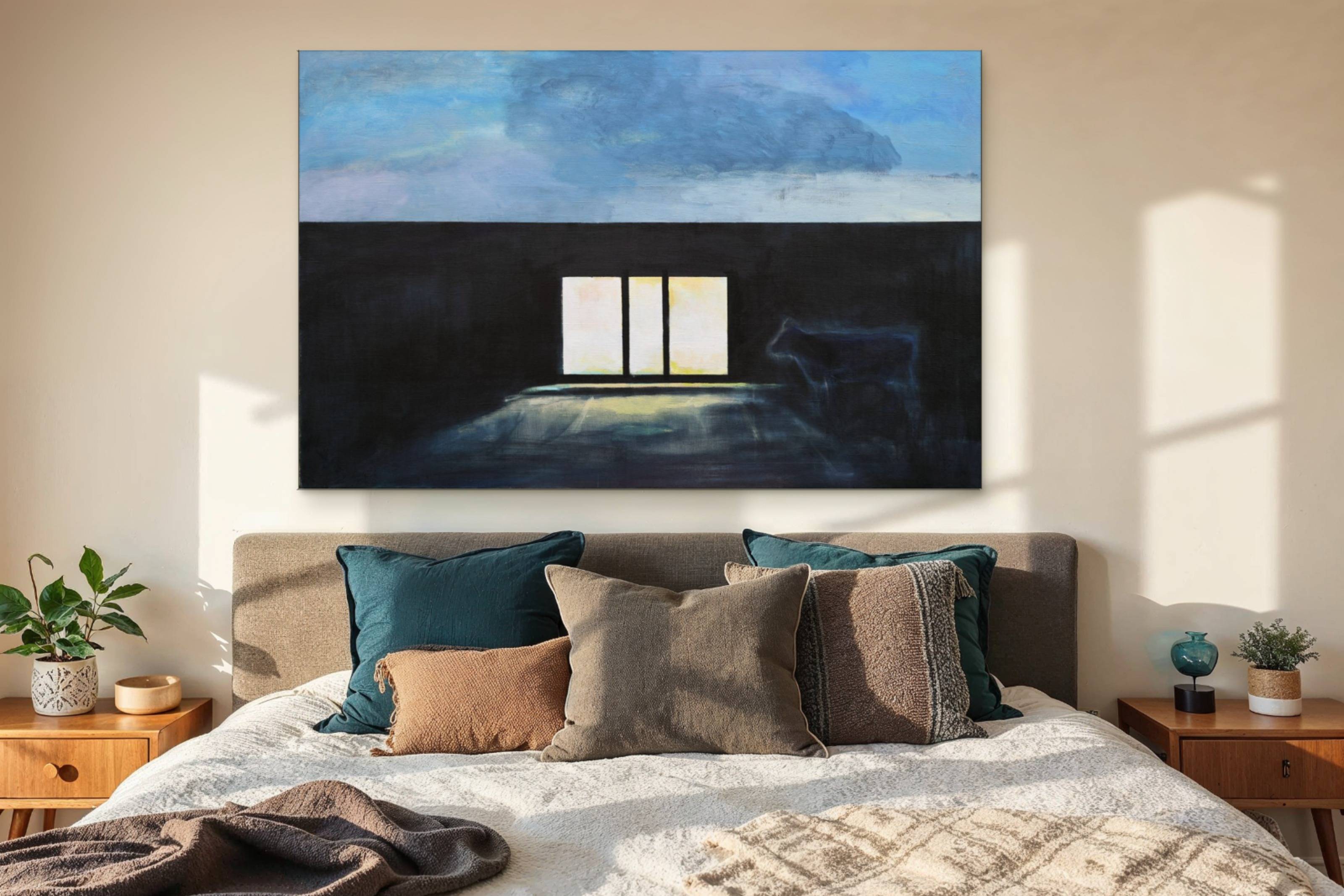 Ghost Town Modern Painting Artem Andreichuk - Subjektiv.art