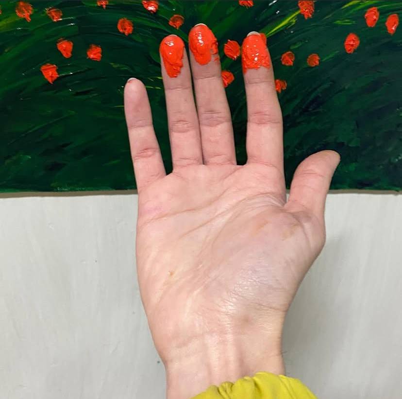 Leto (Forgetting river) Expressive and gestural Painting Tamara Safarova - Subjektiv.art