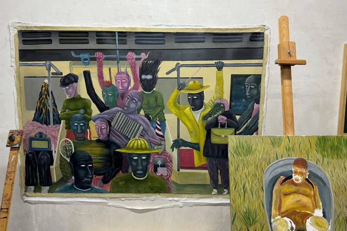 METRO Surrealistic Painting Semak Oleh - Subjektiv.art