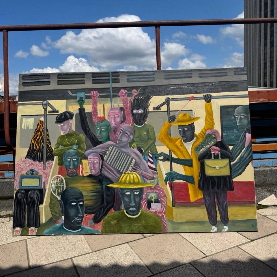 METRO Surrealistic Painting Semak Oleh - Subjektiv.art