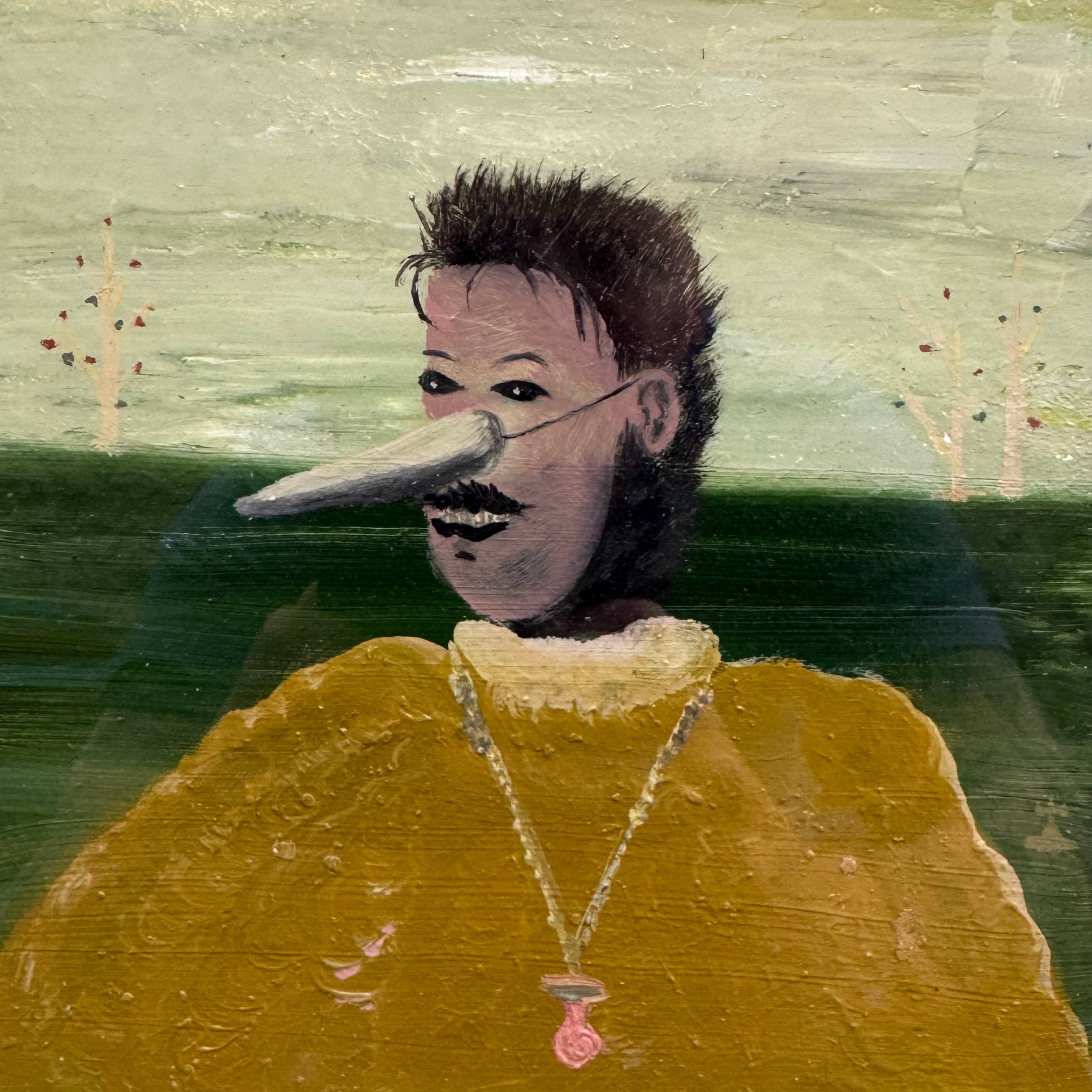 Four masks of a single theater. Surrealistic Painting Semak Oleh - Subjektiv.art