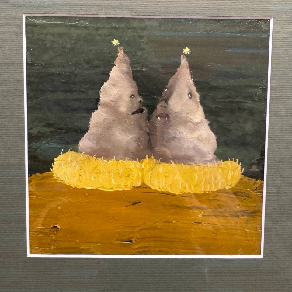 Four masks of a single theater. Surrealistic Painting Semak Oleh - Subjektiv.art