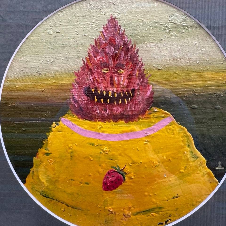 STRAWBERRY HAZE Surrealistic Painting Semak Oleh - Subjektiv.art