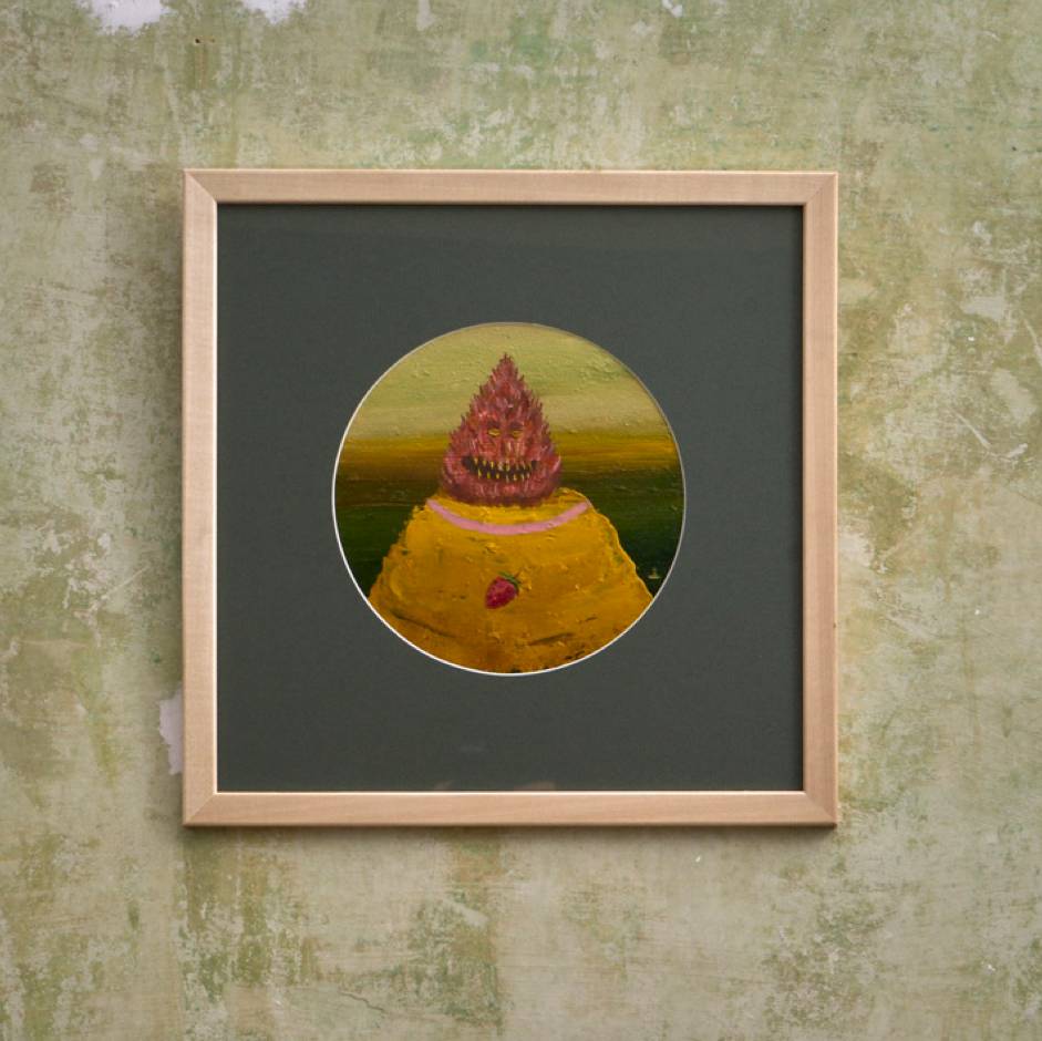 STRAWBERRY HAZE Surrealistic Painting Semak Oleh - Subjektiv.art