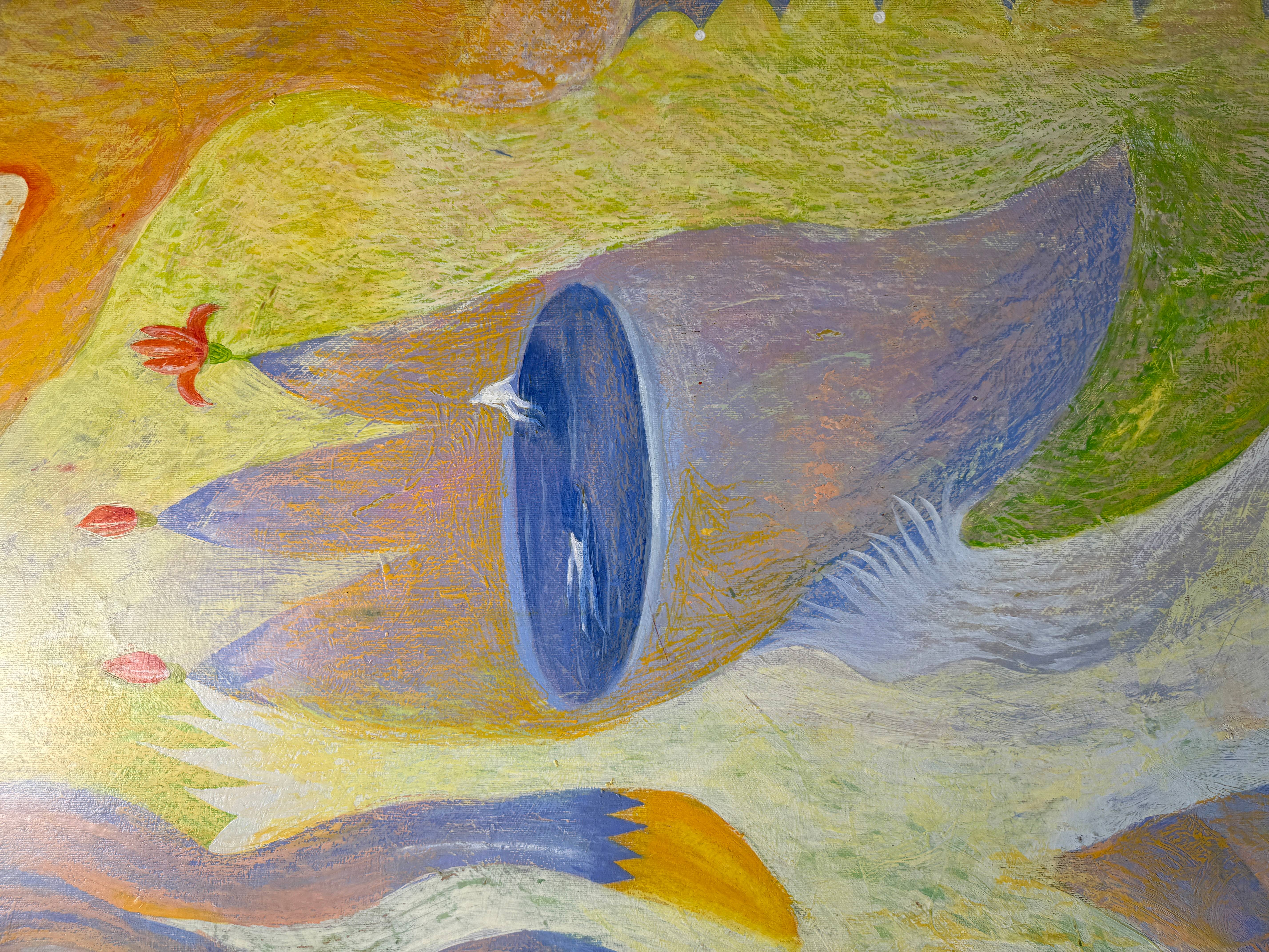 At the crossroads of worlds Abstract Painting Yulianna Verba - Subjektiv.art