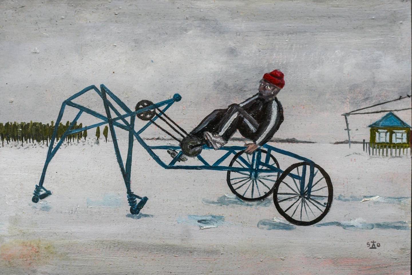 PEDAL HORSE Surrealistic Painting Semak Oleh - Subjektiv.art