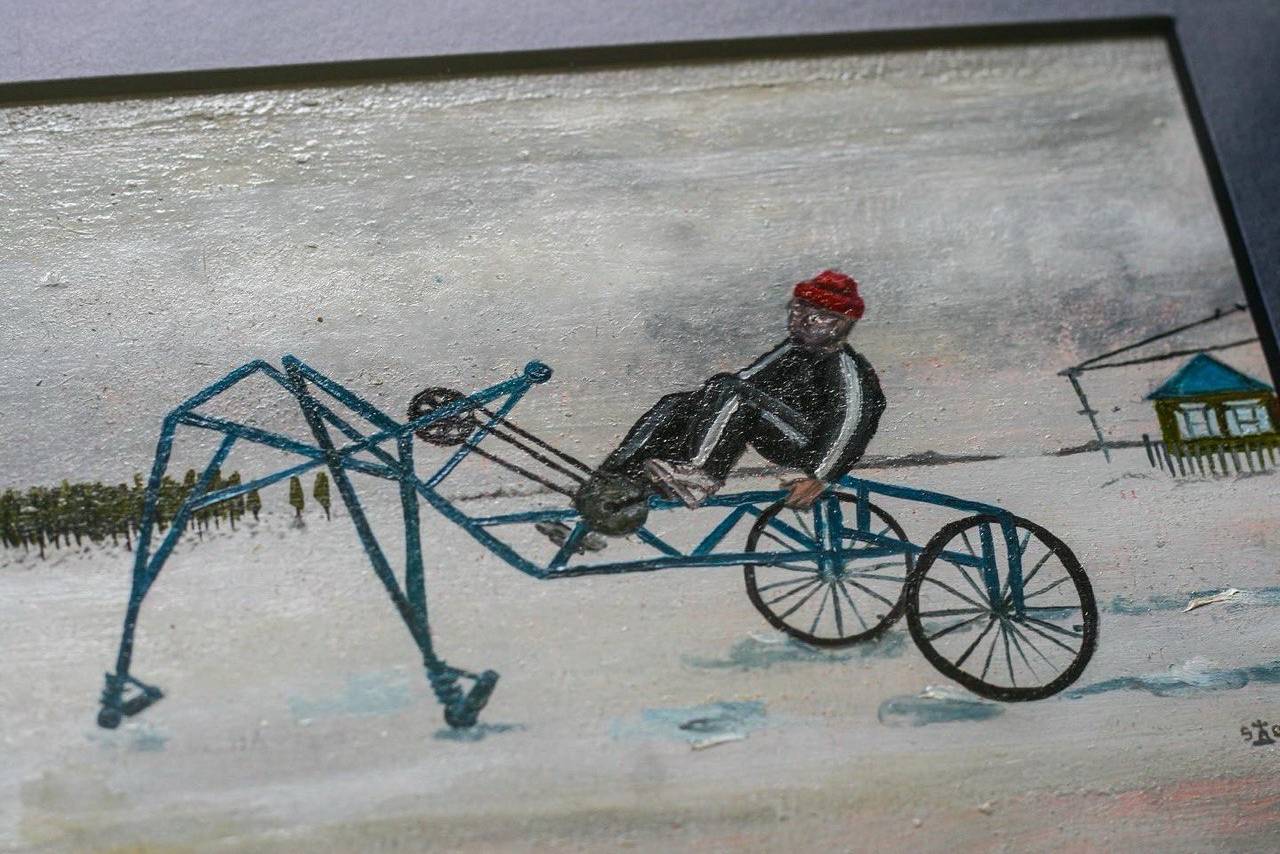 PEDAL HORSE Surrealistic Painting Semak Oleh - Subjektiv.art