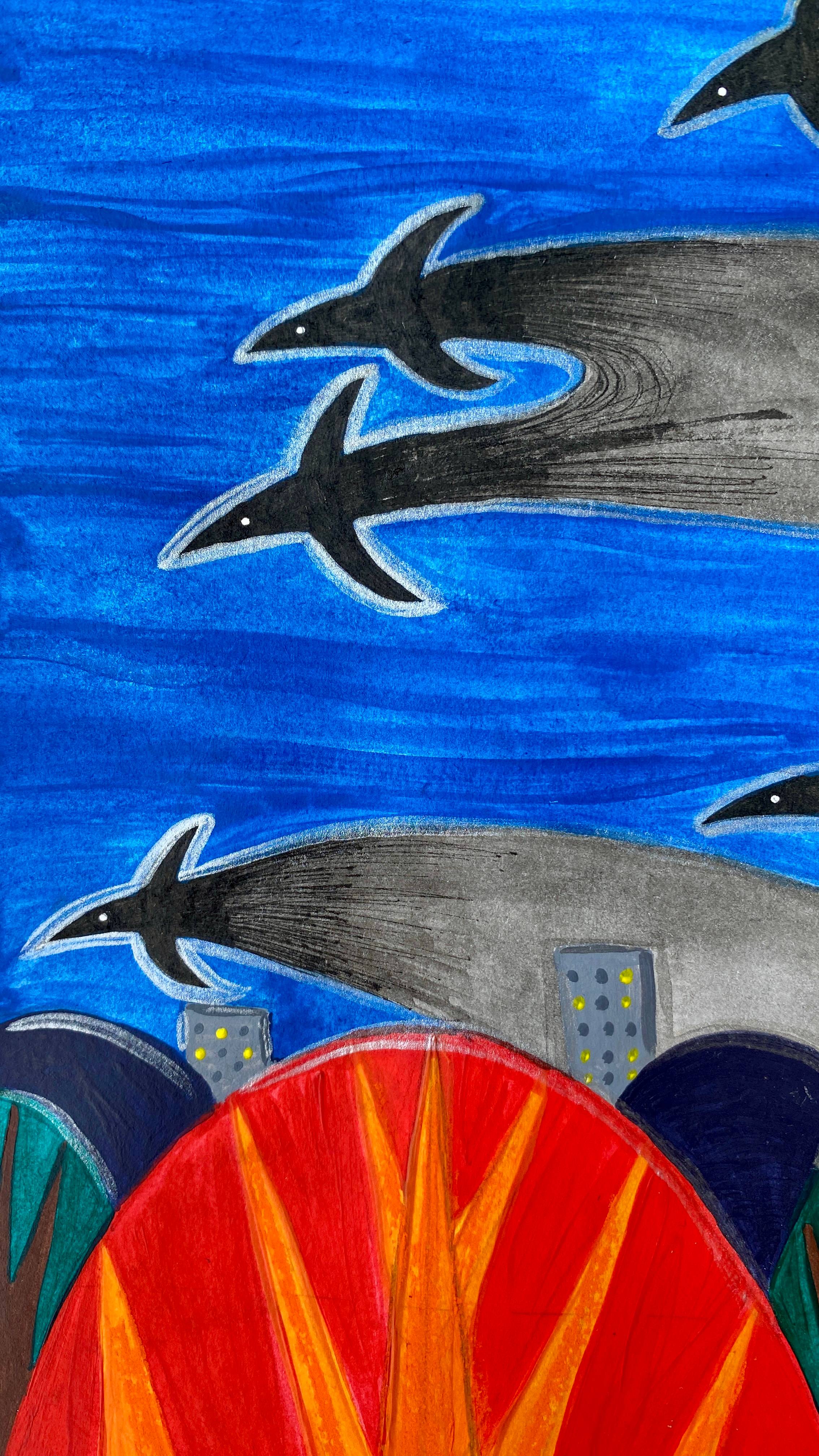 Crow's secrets Naive Painting Tamara Safarova - Subjektiv.art