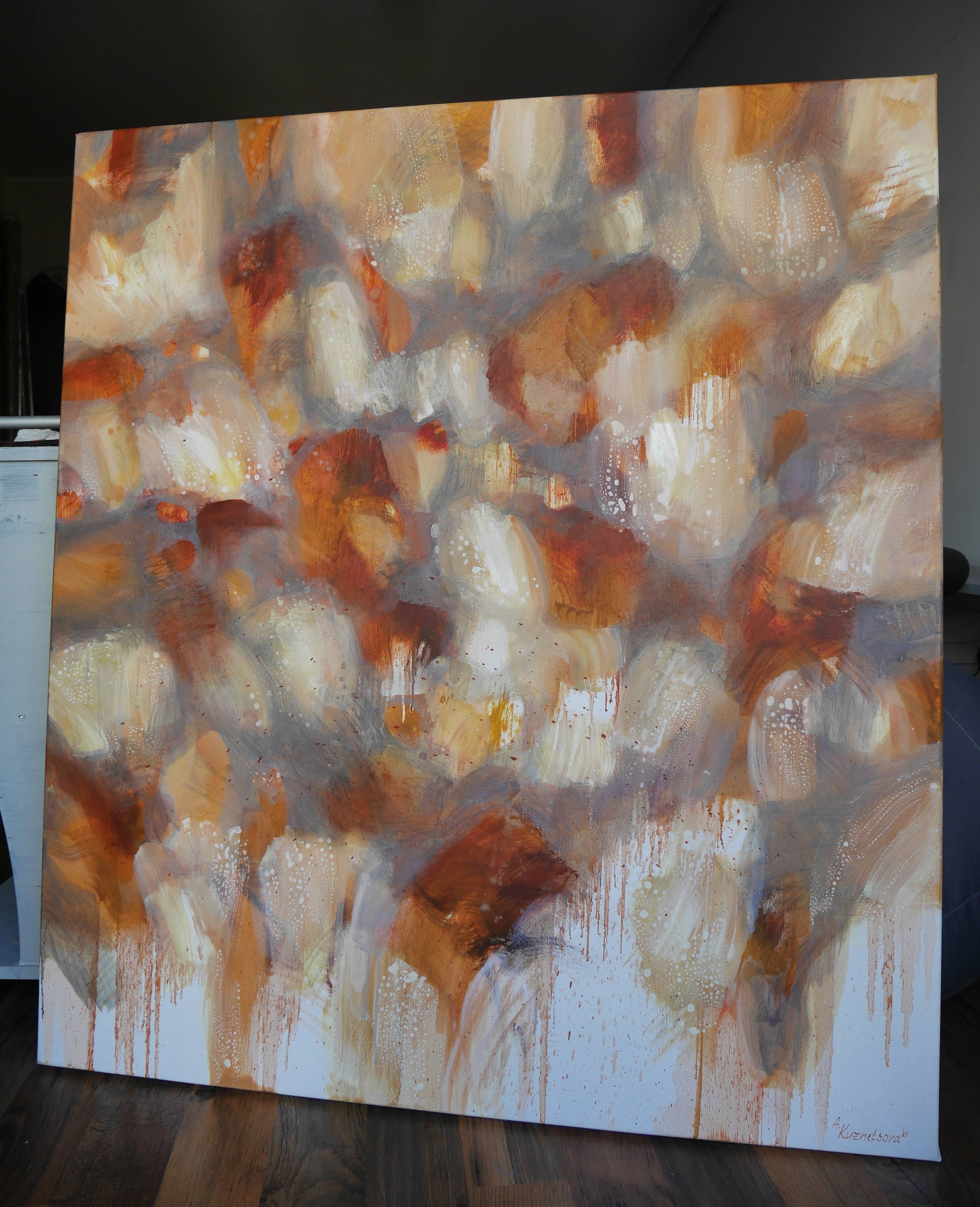 Mycelium (Familiar Ground series) Abstract Painting Alena Kuznetsova - Subjektiv.art