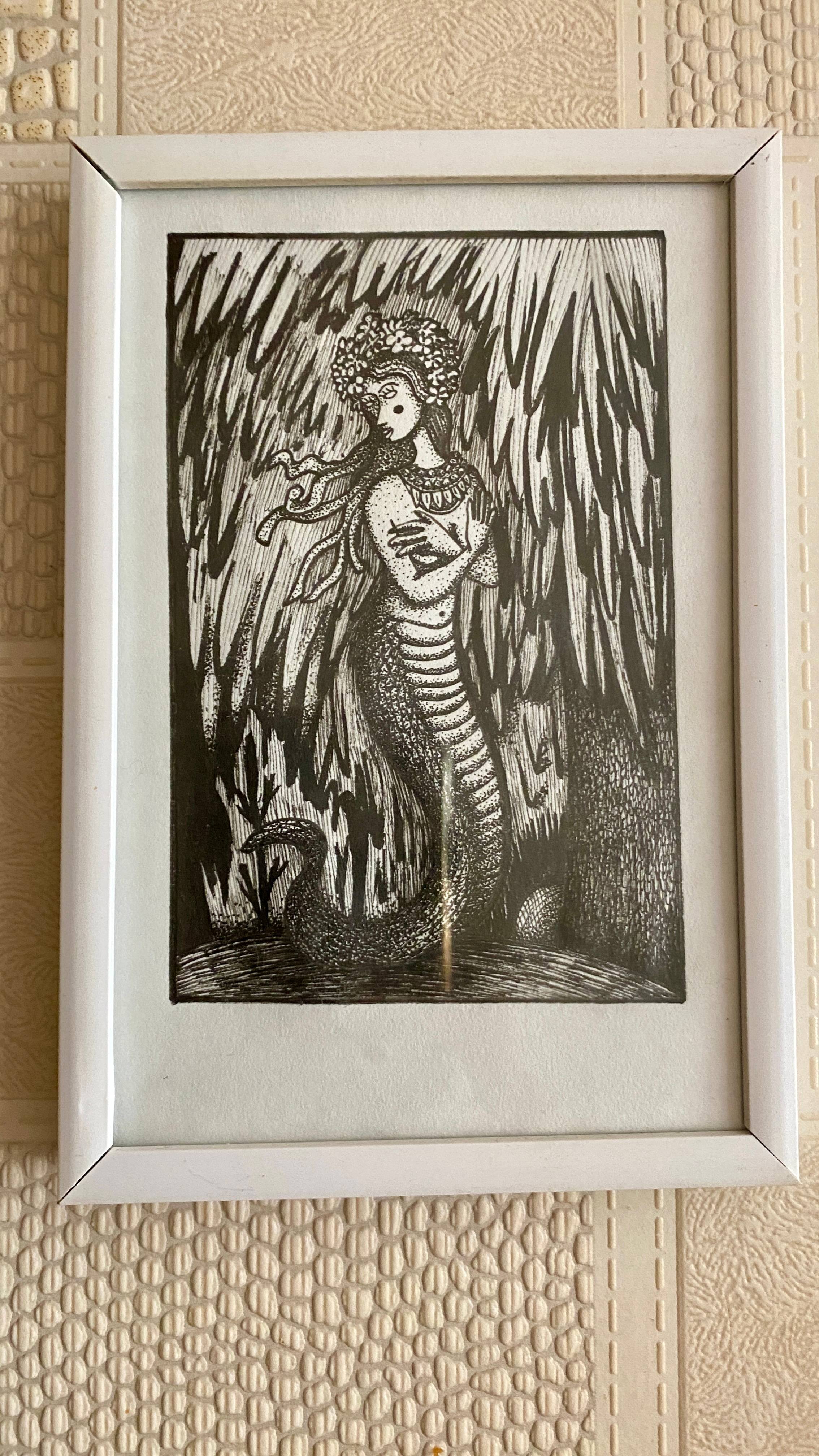 Helena the Snake Graphic, illustrative and typographic Drawing Tamara Safarova - Subjektiv.art