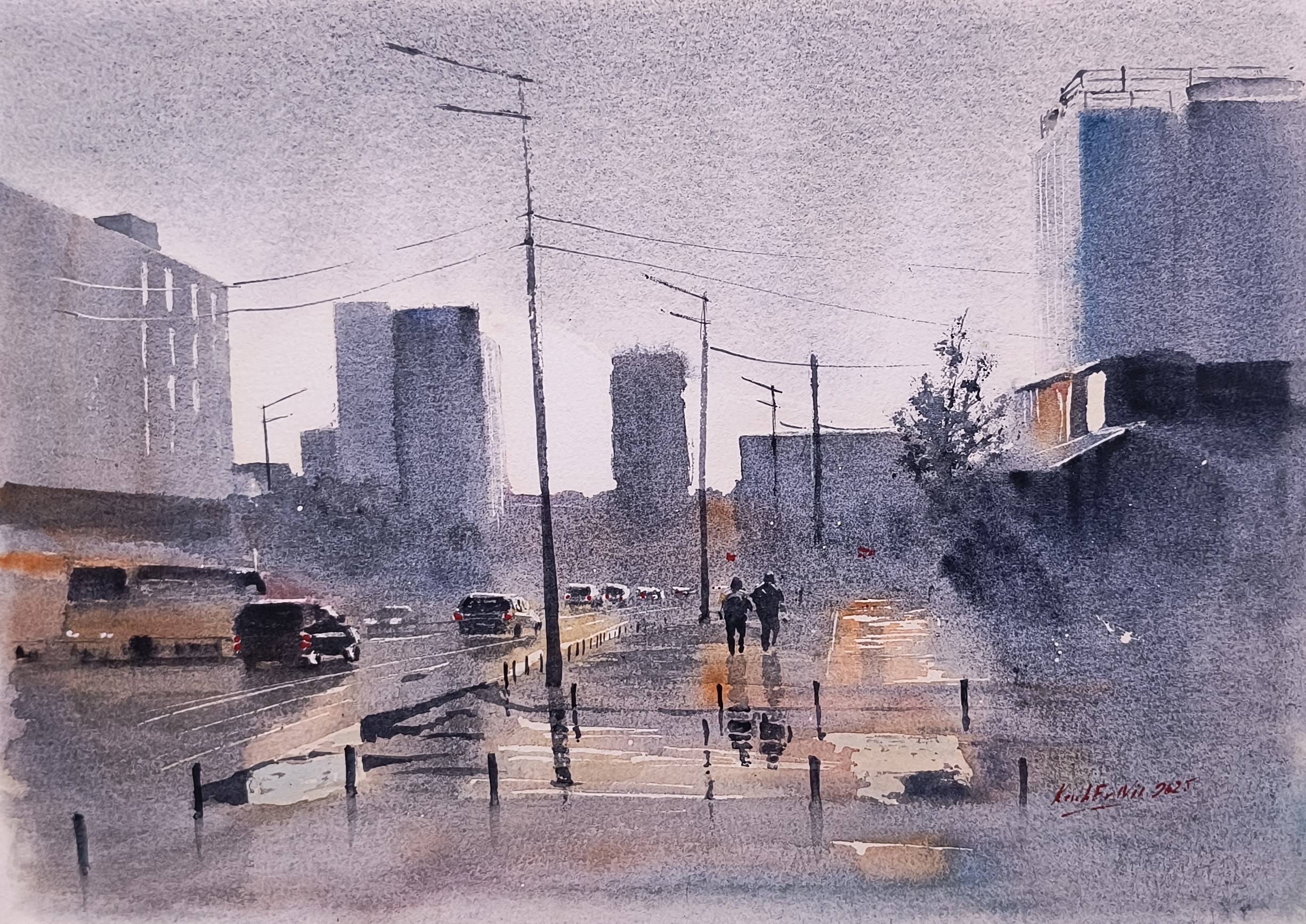 Evening after the rain Impressionistic Painting Eugene Kachan - Subjektiv.art