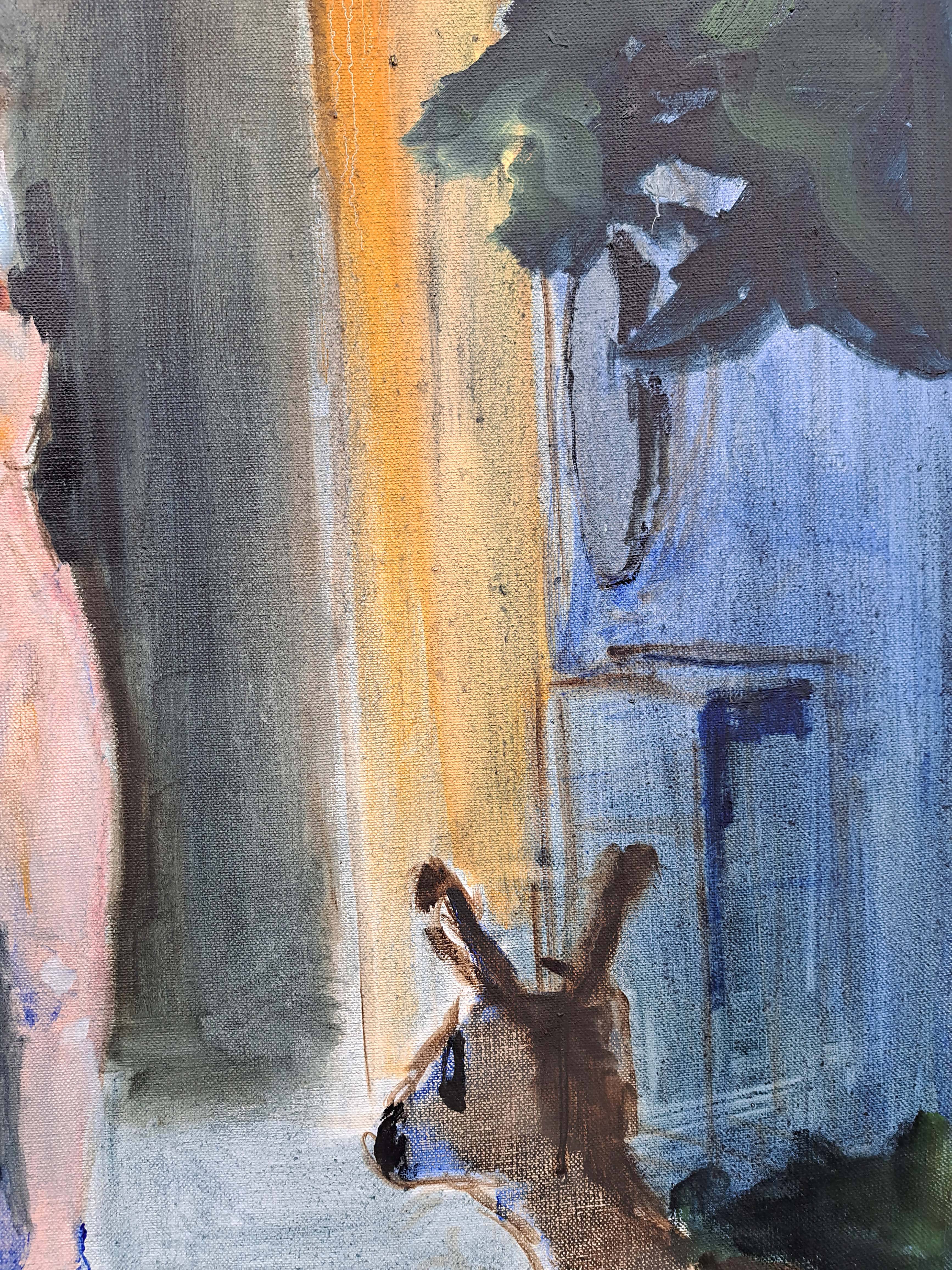 House in the forest Expressive and gestural Painting Oleksandr Topchyi - Subjektiv.art