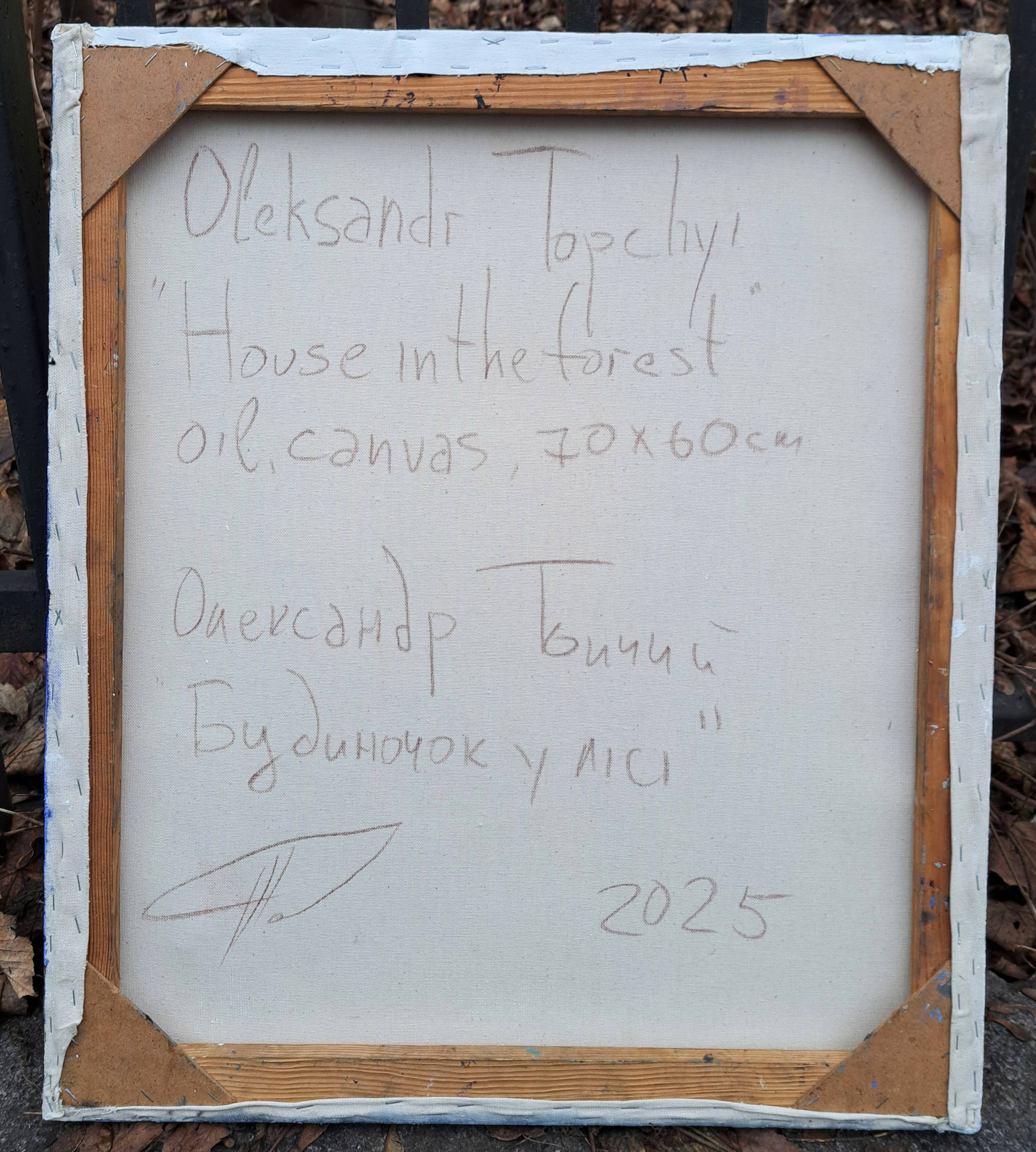 House in the forest Expressive and gestural Painting Oleksandr Topchyi - Subjektiv.art