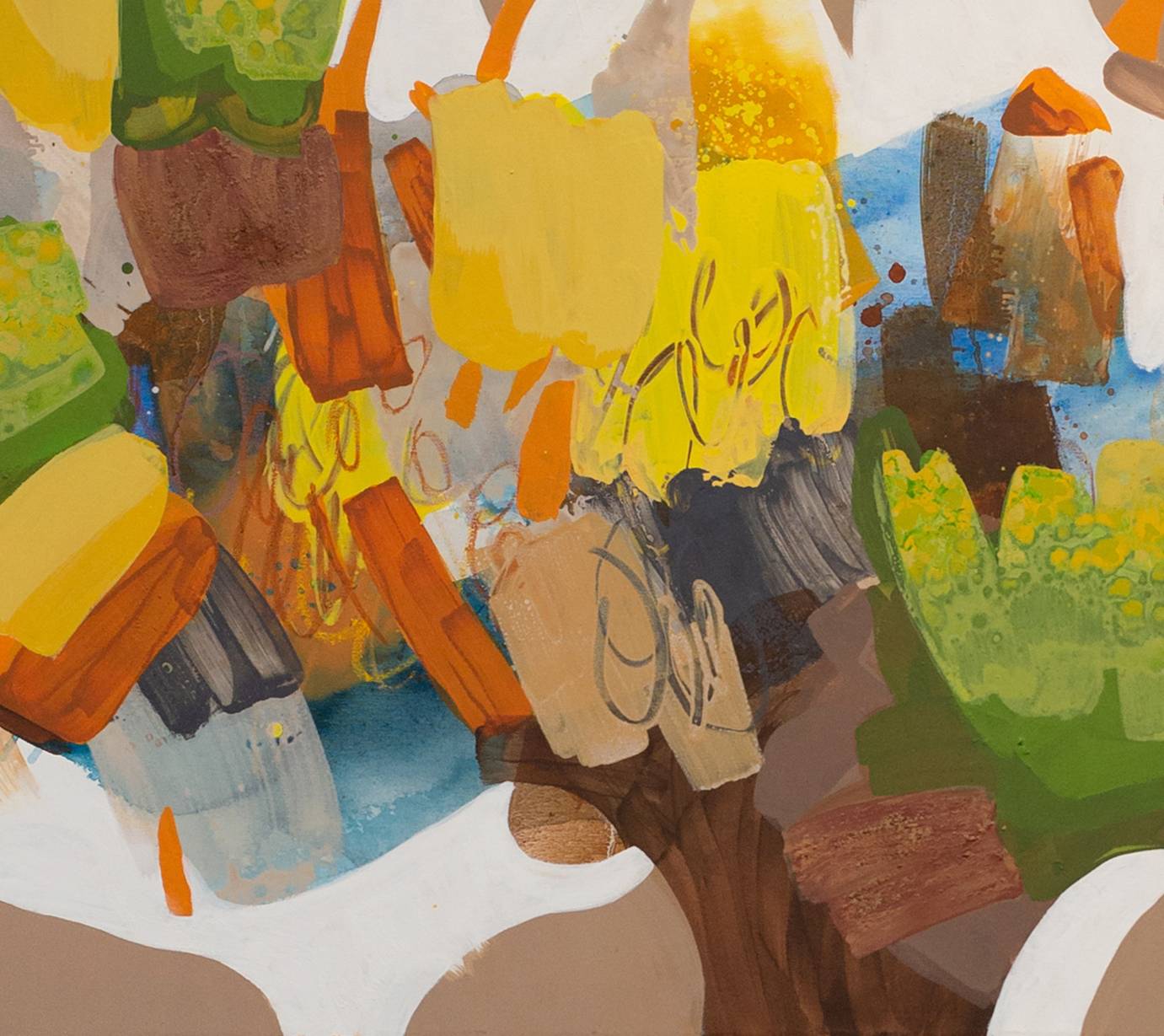 Big Horizon (Familiar Ground series) Abstract Painting Alena Kuznetsova - Subjektiv.art