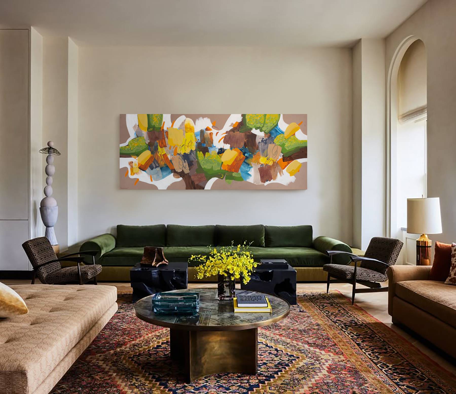 Big Horizon (Familiar Ground series) Abstract Painting Alena Kuznetsova - Subjektiv.art