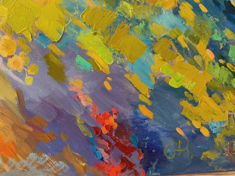 Mimosa Impressionistic Painting Julia Chemerys - Subjektiv.art