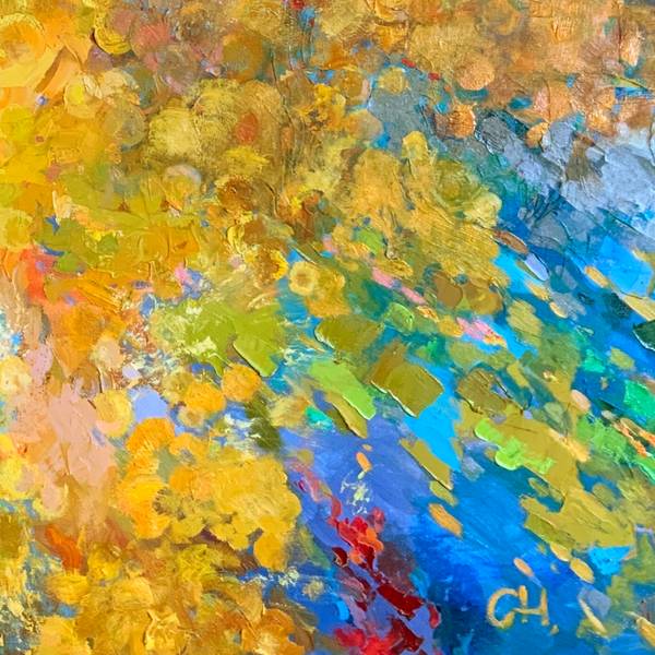 Mimosa Impressionistic Painting Julia Chemerys - Subjektiv.art