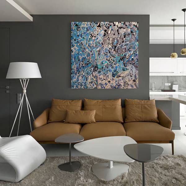 Elements. Frozen forest Abstract Painting Eugene Pokutnev - Subjektiv.art