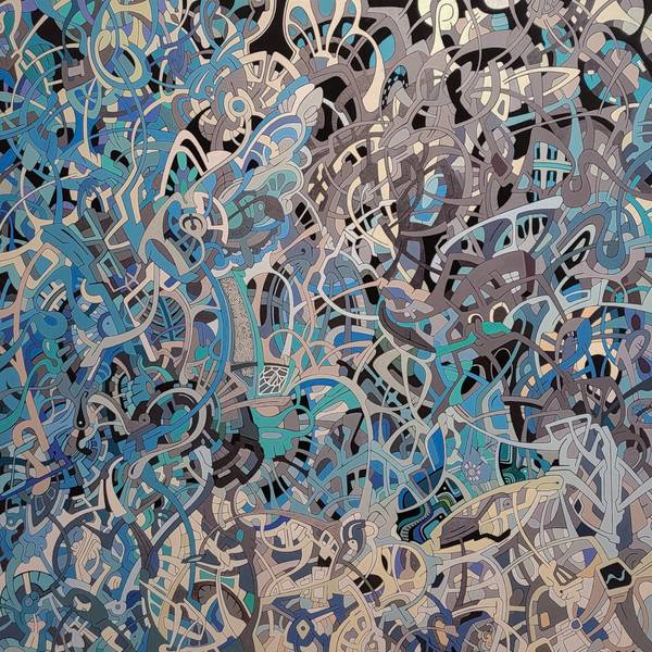 Elements. Frozen forest Abstract Painting Eugene Pokutnev - Subjektiv.art