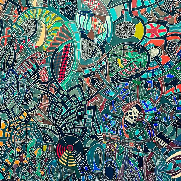 Lost city Abstract Painting Eugene Pokutnev - Subjektiv.art