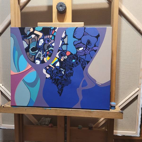 Krakken Abstract Painting Eugene Pokutnev - Subjektiv.art