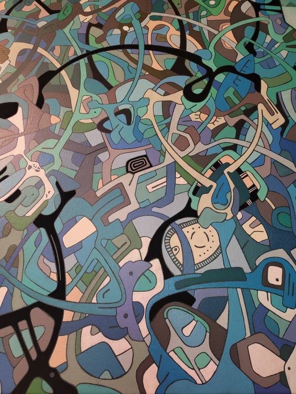 Peace is out there somewhere Abstract Painting Eugene Pokutnev - Subjektiv.art
