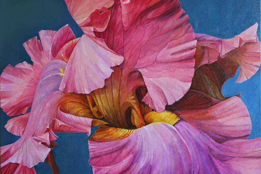 IRISES Fine Art Painting Olha Bobyr - Subjektiv.art
