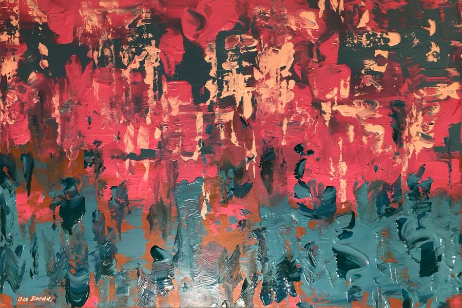 Clean Energy Abstract Painting Olha Bosak - Subjektiv.art