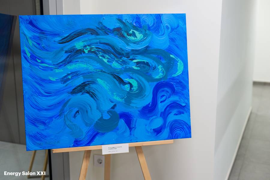 Water Power Abstract Painting Olha Bosak - Subjektiv.art