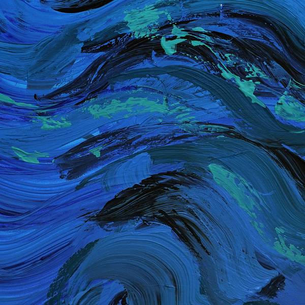 Water Power Abstract Painting Olha Bosak - Subjektiv.art