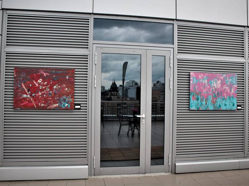 Volcanic Energy Abstract Painting Olha Bosak - Subjektiv.art