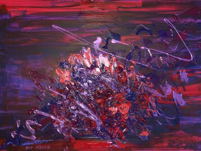 Power of Positive Energy Abstract Painting Olha Bosak - Subjektiv.art