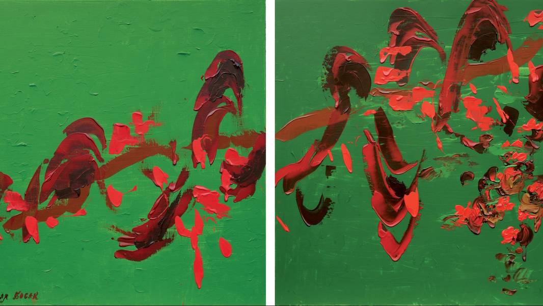 Relationships Between Souls Expressive and gestural Painting Olha Bosak - Subjektiv.art
