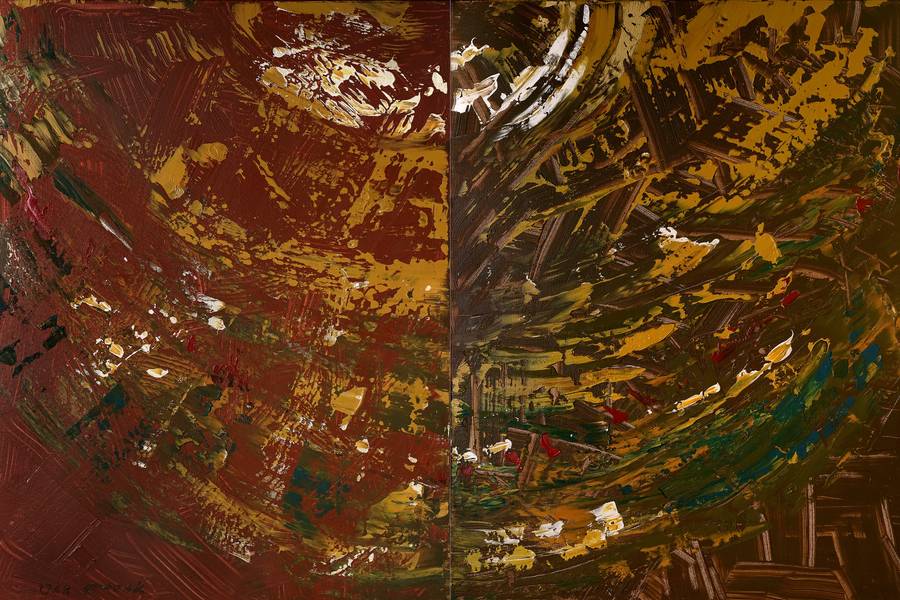 Energy Connection Abstract Painting Olha Bosak - Subjektiv.art