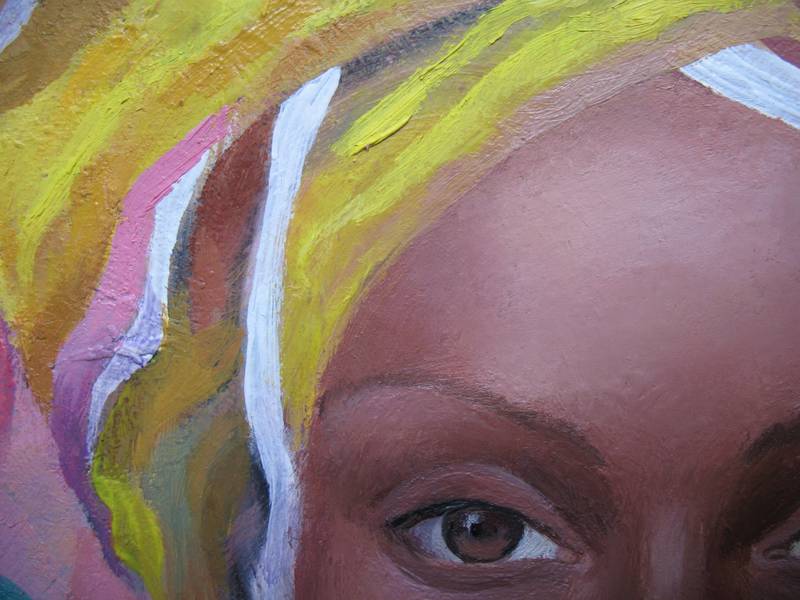 Mirror of Orisha Oshun Fine Art Painting Lana Korolievskaia - Subjektiv.art