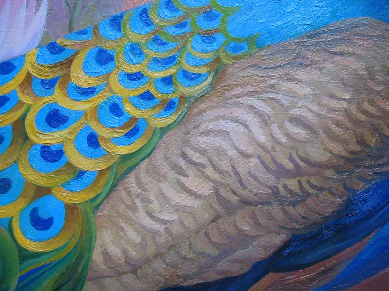 Mirror of Orisha Oshun Fine Art Painting Lana Korolievskaia - Subjektiv.art