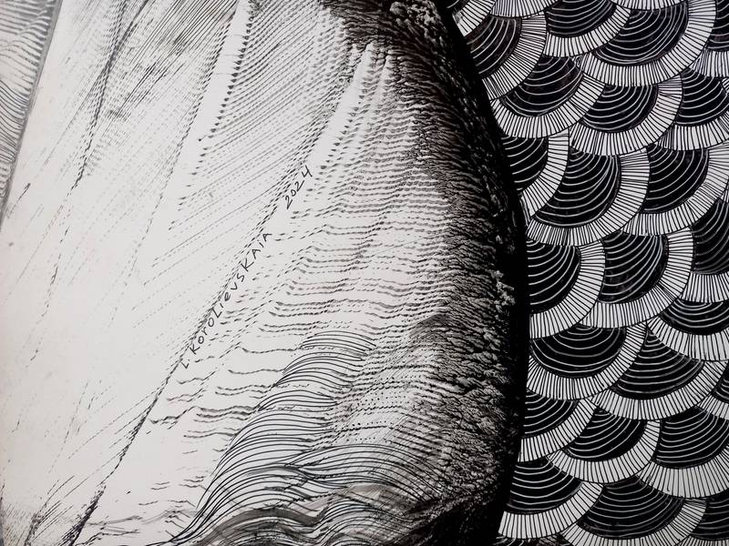 Girl and dragon Fine Art Drawing Lana Korolievskaia - Subjektiv.art