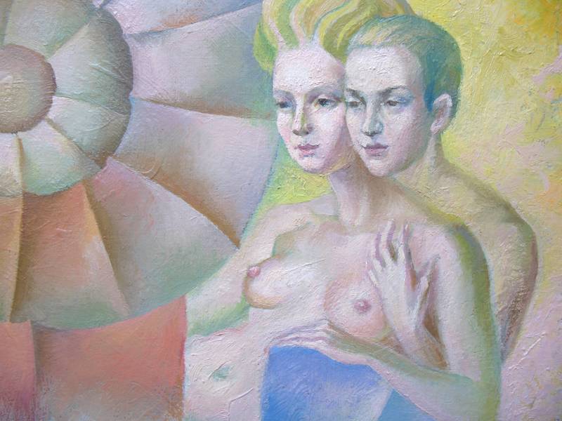 People are like snails Surrealistic Painting Lana Korolievskaia - Subjektiv.art