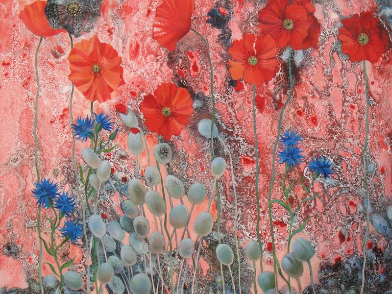 Red poppies Fine Art Painting Lana Korolievskaia - Subjektiv.art