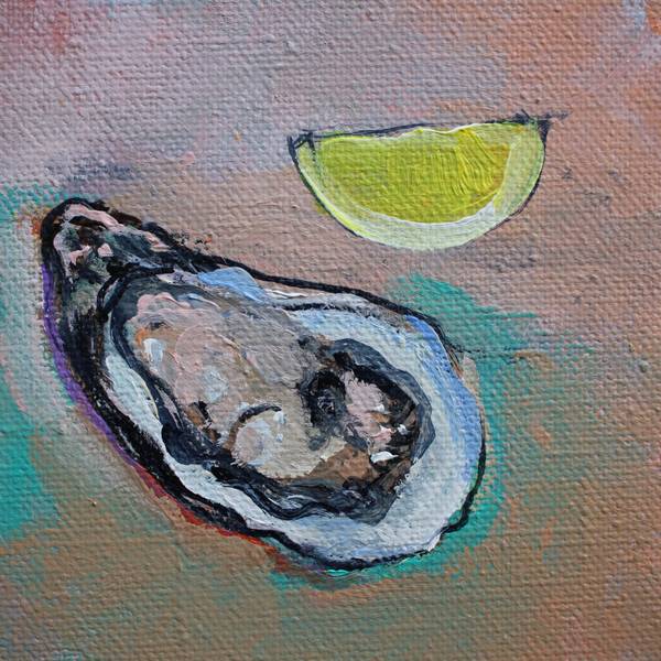 Still Life with oyster Modern Painting Artem Andreichuk - Subjektiv.art