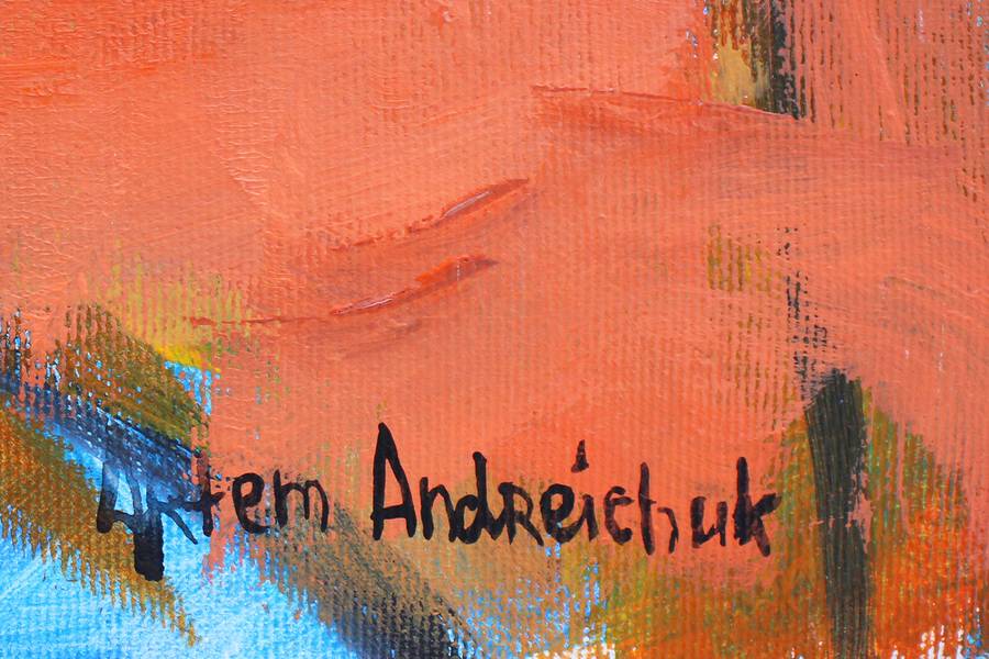 Yellow Food Modern Painting Artem Andreichuk - Subjektiv.art