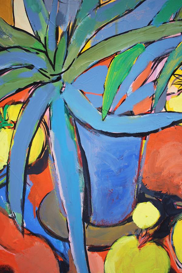 Yellow Food Modern Painting Artem Andreichuk - Subjektiv.art