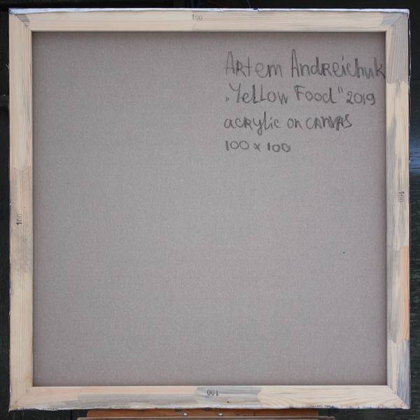 Yellow Food Modern Painting Artem Andreichuk - Subjektiv.art