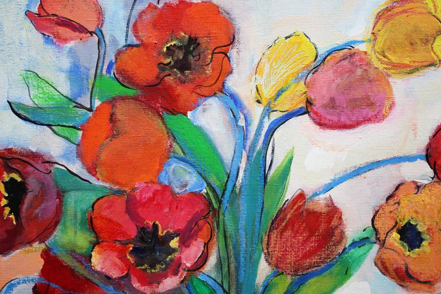 Tulips Modern Painting Artem Andreichuk - Subjektiv.art