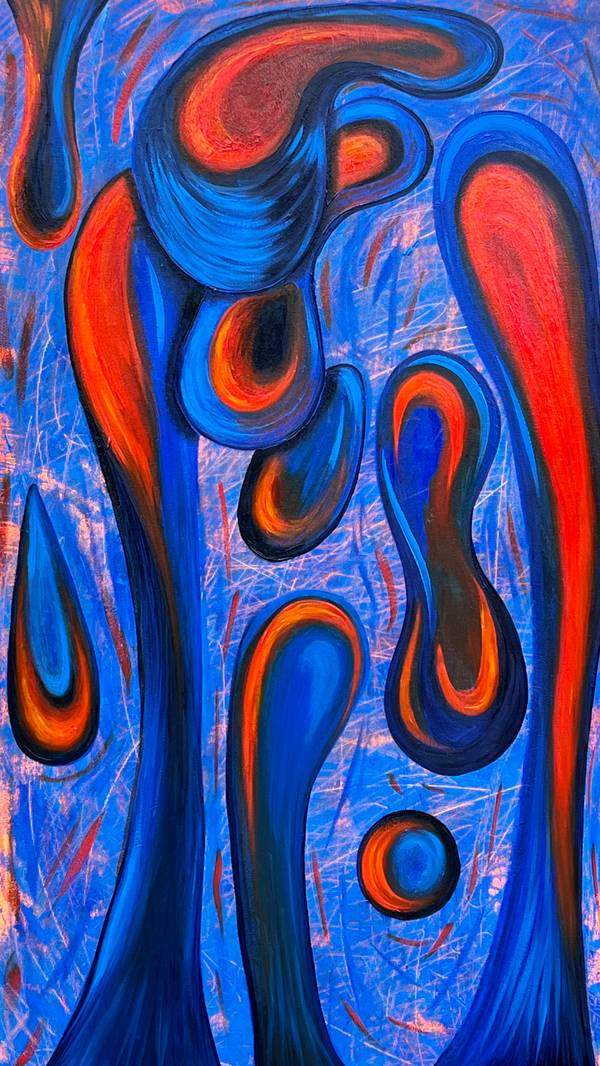 Anxious thoughts Abstract Painting Tamara Safarova - Subjektiv.art