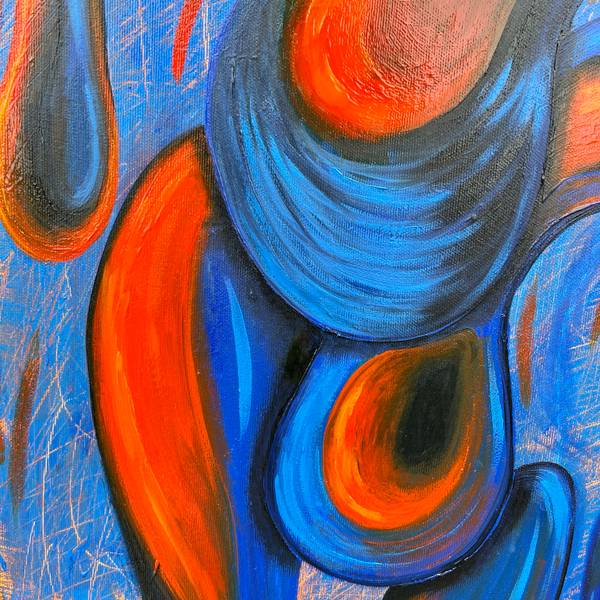 Anxious thoughts Abstract Painting Tamara Safarova - Subjektiv.art