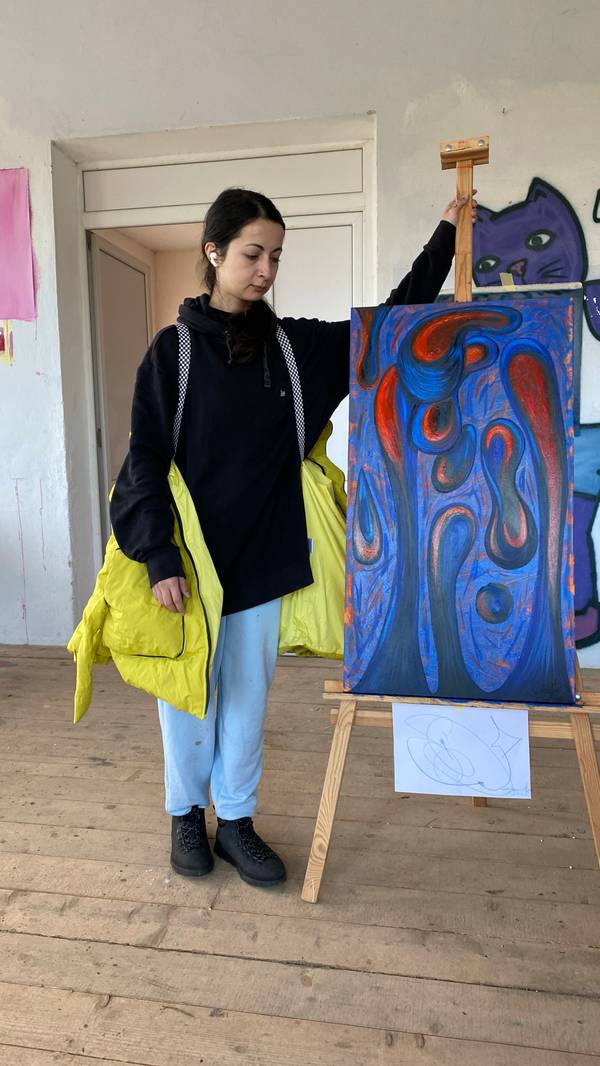 Anxious thoughts Abstract Painting Tamara Safarova - Subjektiv.art